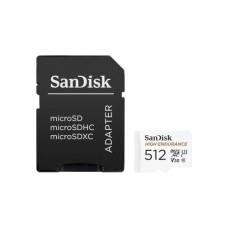 Карта пам'яті SanDisk 512GB microSDXC High Endurance UHS-I U3 V30 + SD adapter (SDSQQNR-512G-GN6IA)