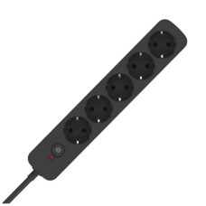Мережевий фільтр живлення ColorWay CW-PSEA1655BK 5 розеток, 5m Black (CW-PSEA1655BK)
