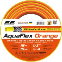 Шланг для поливу 2E AquaFlex Orange 1/2", 15м 4 шари, 20бар, -10+60°C (2E-GHE12OE15)