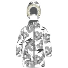 Пальто дитяче Huppa PATRICE 2 12520237 білий з принтом 11520 146 (4741468964980)