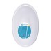 Ванночка Bebe Confort VERSO ергономічна зі зливом (біла з синьою пробкою) (3107201900)