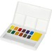 Акварельні фарби Faber-Castell Watercolors in Pans 12 кольорів + пензлик (185105) (169712) (32664)