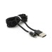 Дата кабель USB 2.0 to Lightning 2.0m 2A magnetic nylon black PiPo (18166)