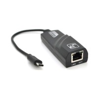 Перехідник USB-C to RJ45 1000Mbps black Voltronic (Type-C- Rj-45.G/25849)