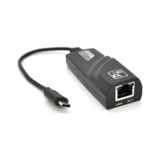 Перехідник USB-C to RJ45 1000Mbps black Voltronic (Type-C- Rj-45.G/25849)