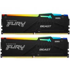 Модуль пам'яті для комп'ютера DDR5 32GB (2x16GB) 6000 MHz FURY Beast RGB Kingston Fury (ex.HyperX) (KF560C40BBAK2-32)