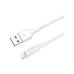Дата кабель USB 2.0 AM to Micro 5P 1.0m 2A PVC X25 white HOCO (6957531080138)