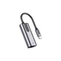 Перехідник USB3.1 Type-C to Ethernet RJ45 1000Mb Aluminum black Vention (CFNHB)