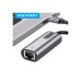 Перехідник USB3.1 Type-C to Ethernet RJ45 1000Mb Aluminum black Vention (CFNHB)