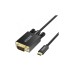 Кабель мультимедійний USB-C to VGA 1.8m FHD60Hz black Choetech (XCV-1801-BK)