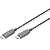 Кабель мультимедійний HDMI M to HDMI M 30m 8K AOC hybrid-fiber black Digitus (AK-330126-300-S)