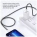 Дата кабель USB-C to USB-C 2.0m (braided cotton) (PD Fast Charging 60W) 3.0А black ColorWay (CW-CBPDCC068-BK)