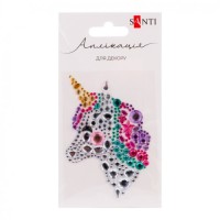 Набір для творчості Santi Єдиноріг аплікація зі страз самоклеючих 7х9 см (743025)