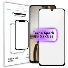 Скло захисне BeCover Tecno Spark Go 3 (KN3) Black (715166)
