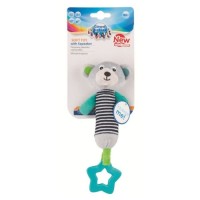 Брязкальце Canpol плюшева з пищалкою та зубогризкою BEARS сірий (68/055_grey)