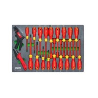 Набір інструментів Toptul VDE 1000V ізольованих 20 шт. в ложементі (GED2065)
