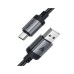 Дата кабель USB 2.0 AM to Type-C 1.2m 3.0A (18W) C20-04 aluminum alloy Black Acefast (6974316283782)