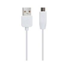 Дата кабель USB 2.0 AM to Micro 5P 1.0m 2.4A PVC X1 white HOCO (6957531032038)