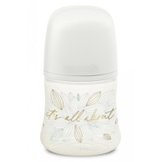 Пляшечка для годування Suavinex Gold Edition, повільний потік, 150 мл, біла (307870)