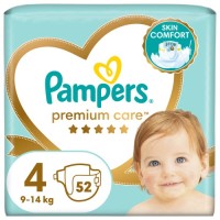 Підгузки Pampers Premium Care Maxi Розмір 4 (9-14 кг) 52 (4015400278818)