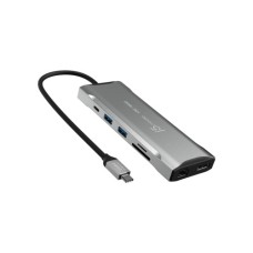 Концентратор J5create USB-C 9-in-1 2xUSB 3.2 + 2xUSB-C PD + 2xHDMI 4K + DisplayPort + SD/TF + RJ45 1000Mbps gray (JCD397-N)