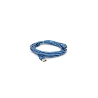 Дата кабель USB 2.0 AM/AF 5.0m ferrite transparent blue Voltronic (YT-AM/AF-5.0TBL)