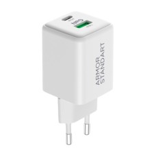 Зарядний пристрій Armorstandart AR372 45W GaN Type-C + USB White (ARM77550)