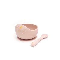 Набір дитячого посуду Oribel Cocoon ложка і миска рожевий (OR220-90013)
