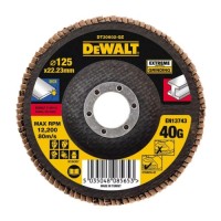 Круг зачистний DeWALT пелюстковий INOX Extreme, метал, 125x22.23 мм, G 40 мкм (DT30602)