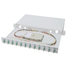 Патч-панель 1U 19", 12xSC duplex, incl, Splice Cass, OM3 Color Pigtails, Adapter Digitus (DN-96321/3)
