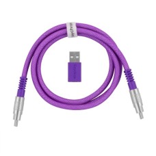 Дата кабель USB-C + USB A to USB-C 1.0m Double-Sleeved Geek purple Keychron (CAB23_KEYCHRON)