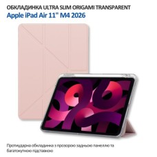 Чохол до планшета BeCover Ultra Slim Origami Transparent Apple iPad Air 11" M4 2026 Pink (715185)