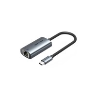 Перехідник USB-C to RJ45 Ethernet 1000Mbps black VENTION (CFPHB)