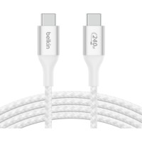 Дата кабель USB-C to USB-C 1.0m 240W white Belkin (CAB015BT1MWH)