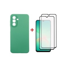 Чохол до мобільного телефона Dengos Kit Samsung Galaxy A26 Soft + 2 pcs glass (Mint) (DG-CTG2P-12)