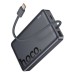 Батарея універсальна HOCO 10000 mAh Origen Dual PD/20W Magnetic with cable Type-C Metal Gray (Q44 / 714983)