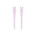 Дата кабель USB-C to USB-C 1.0m OnWire 60CL C-C 60W COLOR Braided 1m Pink Canyon (CND-CCAP60AB10PK)