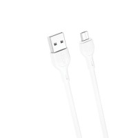 Дата кабель USB 2.0 AM to Micro 5P 1.0m 2.1A white XO (NB200-M-WH)