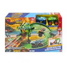 Автотрек Hot Wheels Атака вогняного дракона Monster Trucks (JFR06)