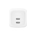 Зарядний пристрій Belkin 2xUSB-C PD67W GaN PPS white (WCH020KQWH)