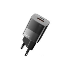 Зарядний пристрій Essager 1xUSB + 1xUSB-C 33W GaN black (ECTCA-FZB01)