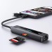 Концентратор XoKo USB-C 5-in-1 USB 3.0 + USB 2.0 + SD/TF + RJ45 100Mbps silver (XK-AC-350)