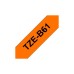 Стрічка для принтера етикеток UKRMARK B-Fc-TB61P-BK/OR, аналог TZeB61, флуорисцентна, 36мм х 8м, black on orange (CTZB61)
