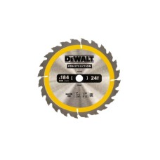 Диск пильний DeWALT CONSTRUCTION, 184 х 16 мм, 24z (ATB), 16 градусів (DT1939)