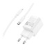 Зарядний пристрій HOCO C148A Charm USB-C PD30W + cable USB-C to Lightning White (6942007630313)