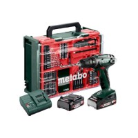 Шуруповерт Metabo BS 18 Set, 18V. 2х2Ah, 24·48Нм, 0-450·0-1600об/хв, 1.3кг (602207710)