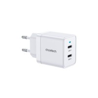 Зарядний пристрій Choetech 2xUSB-C 40W PD/QC/PPS (Q5006-EU-WH)