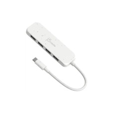 Концентратор J5create USB-C to 4xUSB-A 3.2 10Gbps white (JCH341EW-N)