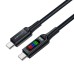 Дата кабель USB-C to USB-C 1.2m 100W with display C7-03 Acefast (6974316282778)