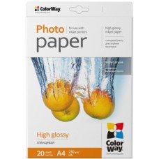 Фотопапір ColorWay A4 230г Glossy 20ст (PG230020A4)